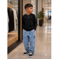 Calça Baggy street Jeans - BOY0CJ0A15